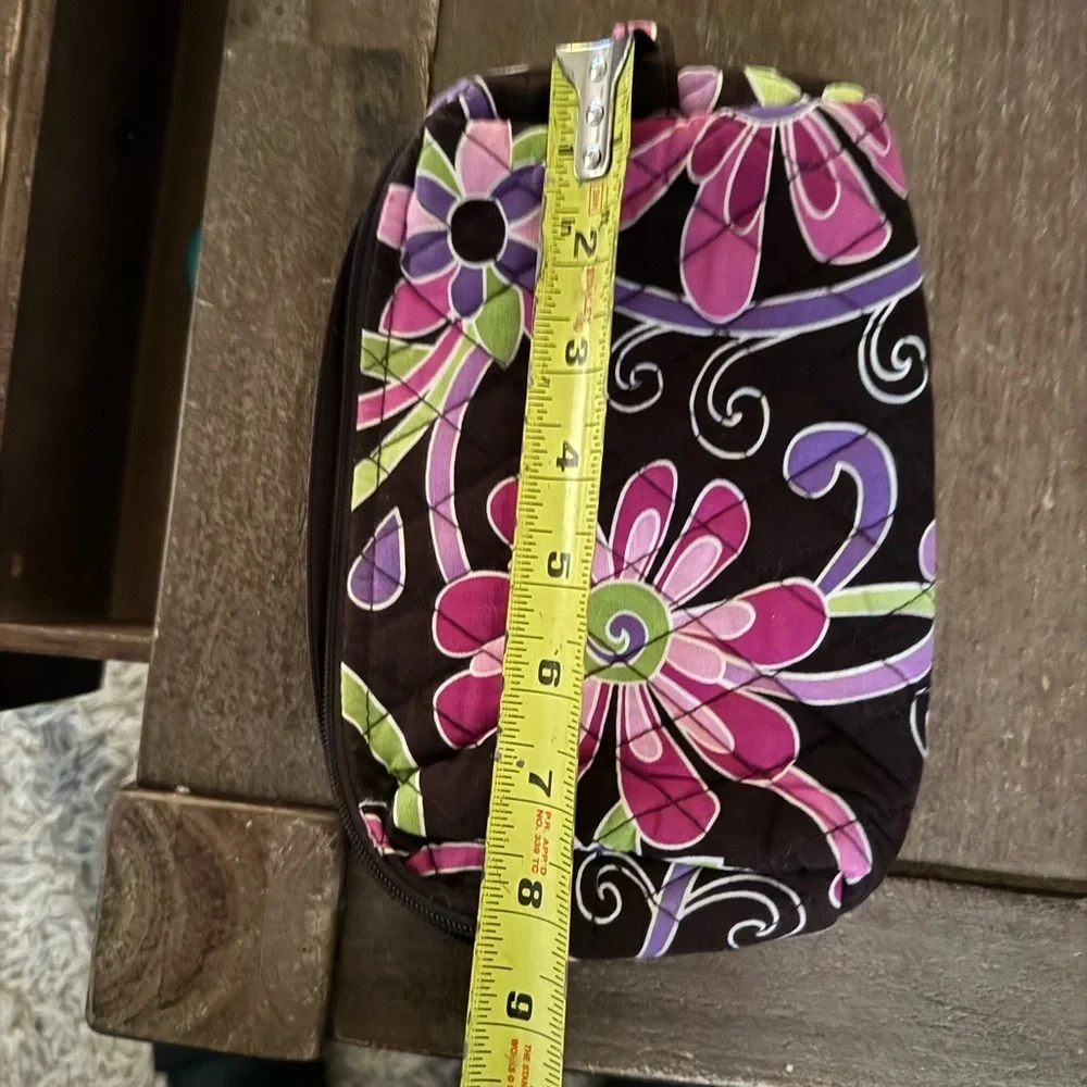 VERA BRADLEY Cosmetic Makeup Toiletry Accessory Bag Quilted Travel Pouch Floral - Picture 3 of 4